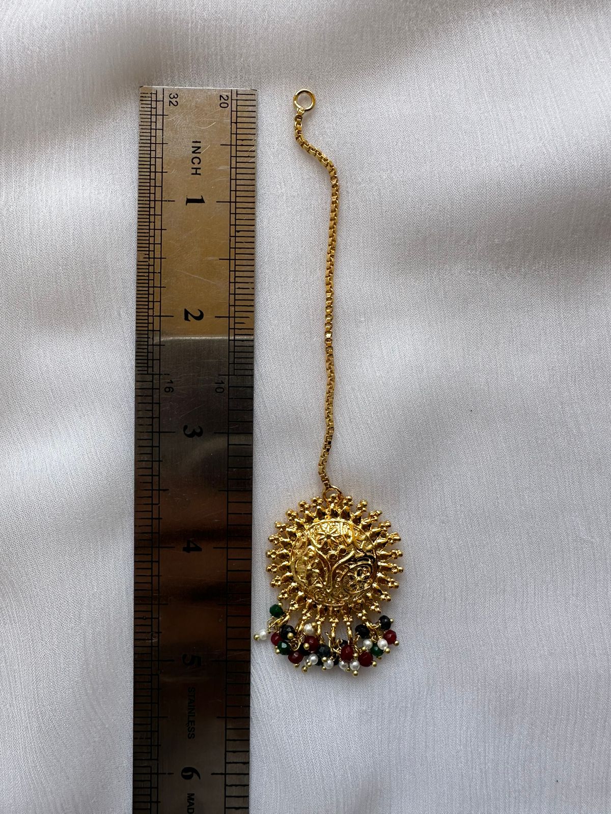 Gold Plated Teeqa with Pearls