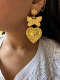 Lotus x Butterfly x Pan Gold Plated Earrings