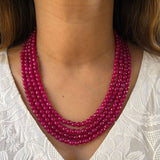 Fuchsia Quartz Stone Mala