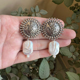 Real Pearl silver Studs