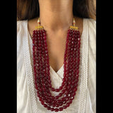 Ruby five layered Mala