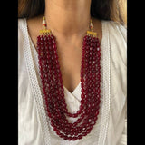 Ruby five layered Mala