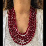 Ruby five layered Mala