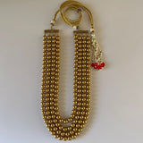 Antique Gold Shell Pearl Mala