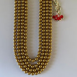 Antique Gold Shell Pearl Mala