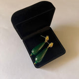 Lotus x Emerald Drop Earrings