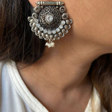 Silver paisley Studs