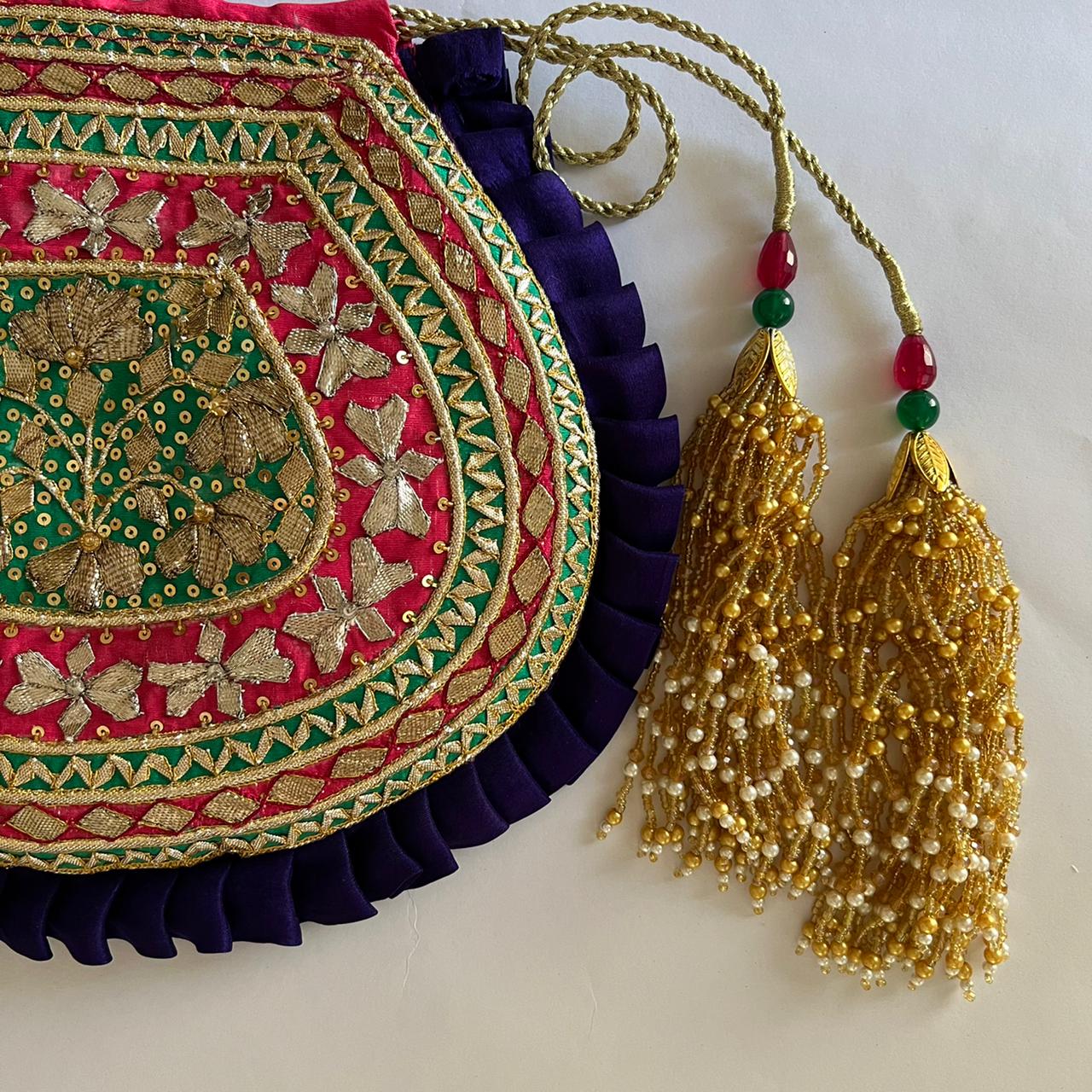 Handmade Zardoozi Potli Bag