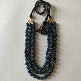 Blue Sapphire Oval Stone Mala