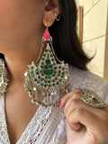 Oversized Green Earrings