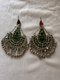 Oversized Green Earrings
