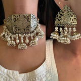 Allah REAL PEARL choker and Jhumke set