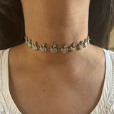 Minimalistic Swan Silver Choker