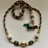 Green & White Meena Choker