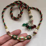 Green & White Meena Choker