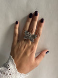Butterfly Silver Adjustable Ring