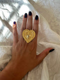 Adjustable Gold plated Pan ring