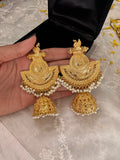 Gold Plated Swan Jhumke