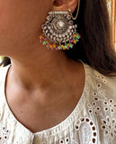 Quirky Colourful Paisley Studs