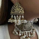 Allah REAL PEARL Choker & Jhumke Set