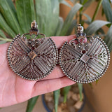 Oversized Round Tribal Studs