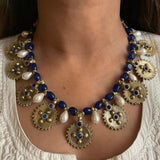 Lapis x Pearl x Afghan Choker