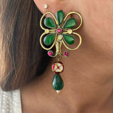 Floral Emerald x Meena Earrings