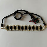 Black Lapis X Pearl Choker
