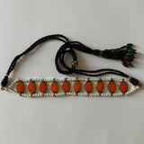 Orange beryl X Pearl Choker