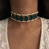 Emerald X Pearl Choker