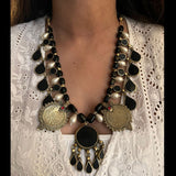 Black Lapis x Pearl Drop Choker