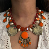 Orange Beryl x Pearl Drop Choker