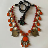 Orange Beryl x Pearl Drop Choker