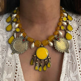 Yellow Jasper x Pearl Drop Choker