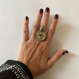 Adjustable Emerald Ring