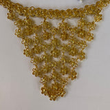 Filigree Flower Gold Plated Choker