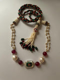 Ruby Indian Meena x Real Pearl Choker