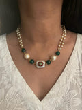 Emerald Indian Meena x Real Pearl Choker