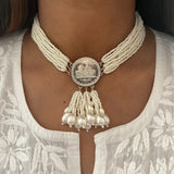 Woven Beaded Coin Choker