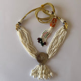 Woven Beaded Coin Choker