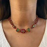 Ruby Meena Lotus Choker