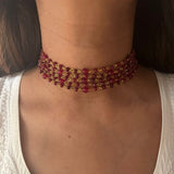 Ruby x Gold Woven Choker