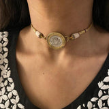 Old Lotus Coin Choker