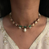 Indian Meena Lotus Choker