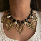 Black Aqeeq Surma Necklace