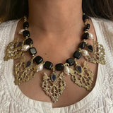 Black Aqeeq Surma Necklace