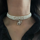 Elephant Pearl Choker