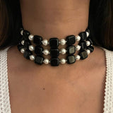 Black Aqeeq Surma Choker