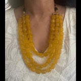 Yellow Jade Choker x Mala