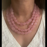 Pink Opal Choker x Mala